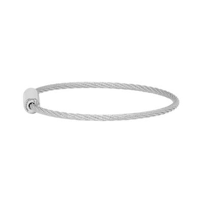 Shop Le Gramme Silver Polished 9 Grammes Cable Bracelet