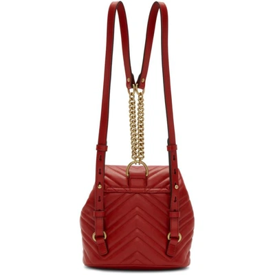Shop Gucci Red Mini Gg Marmont 2.0 Backpack In 6433 Red