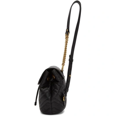 Shop Gucci Black Mini Gg Marmont 2.0 Backpack In 1000 Black