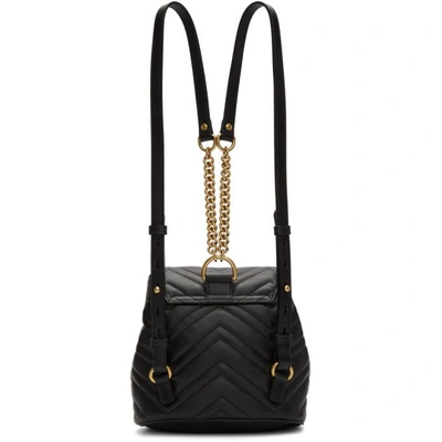 Shop Gucci Black Mini Gg Marmont 2.0 Backpack In 1000 Black