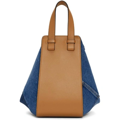 Shop Loewe Blue Denim Small Hammock Bag In 6386 Multi