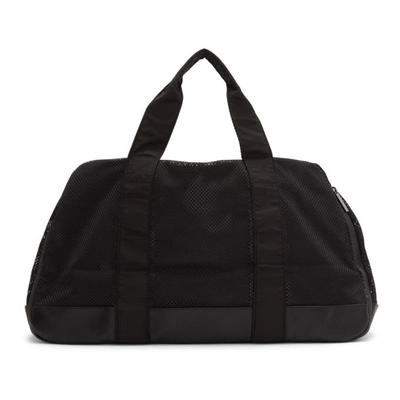Shop Adidas By Stella Mccartney Black Medium Logo Duffle Bag