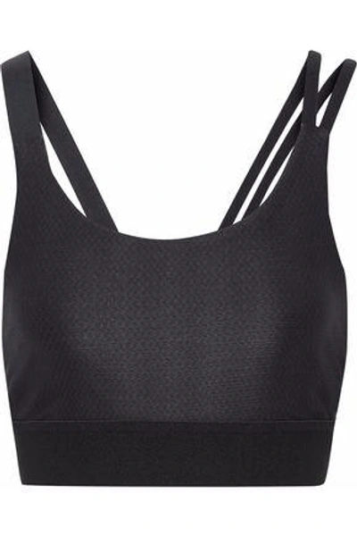 Shop Koral Woman Judge Metallic Stretch Sports Bra Black