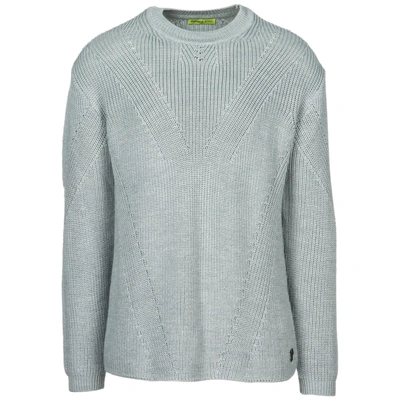 Shop Versace Jeans Men's Crew Neck Neckline Jumper Sweater Pullover In Grey