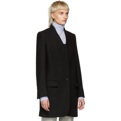 Shop Stella Mccartney Black Wool Felt Coat In 1000 Black