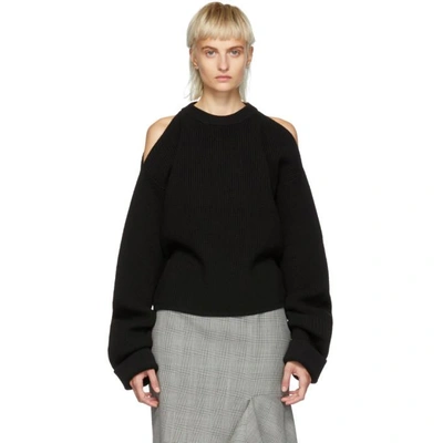 Shop Stella Mccartney Black Extended Sleeves Sweater In 1000 Black