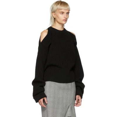 Shop Stella Mccartney Black Extended Sleeves Sweater In 1000 Black