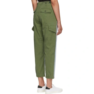 Shop Alexander Wang Blue And Green Slack Mix Jeans In 109 Bleach/