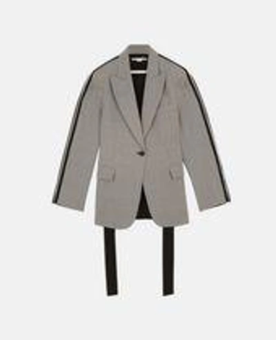 Shop Stella Mccartney Victoria Two-tone Jacket In Gray
