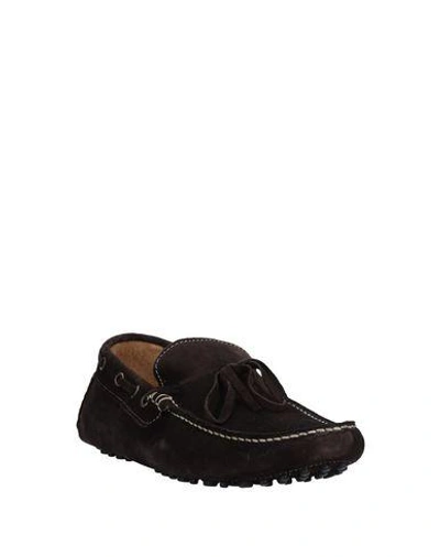 Shop Saxone Loafers In Dark Brown
