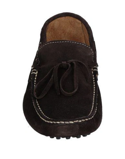 Shop Saxone Loafers In Dark Brown