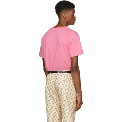 Shop Gucci Pink Logo T-shirt In 5370 Sug Pi