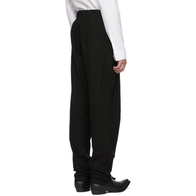 Shop Haider Ackermann Black Elasticized Waistband Trousers In Gardone Blk