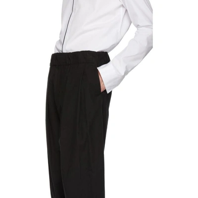 Shop Haider Ackermann Black Elasticized Waistband Trousers In Gardone Blk