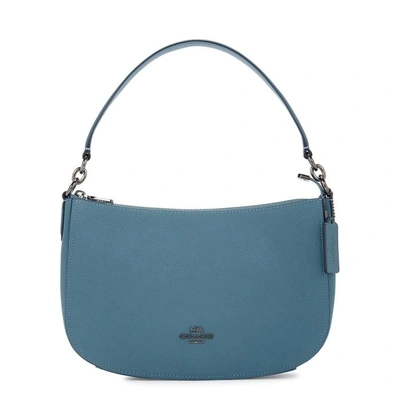 Shop Coach Chelsea Blue Leather Cross-body Bag