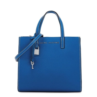 Shop Marc Jacobs Grind Mini Leather Cross-body Bag In Blue