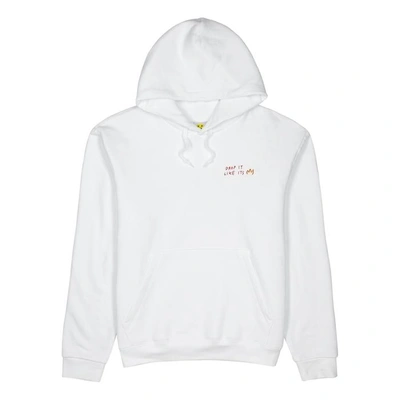 Shop Yeah Right Nyc Drop It Like It's Hot Hooded Sweatshirt In White