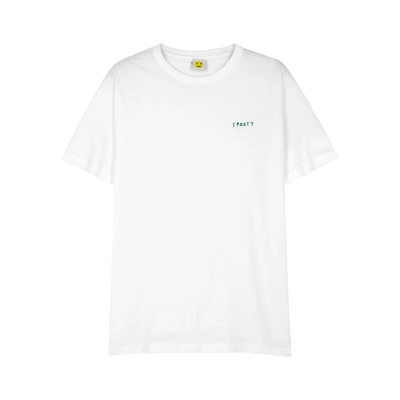 Shop Yeah Right Nyc Sporty White Cotton T-shirt