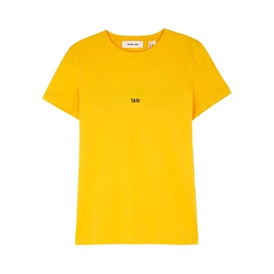 Shop Helmut Lang Taxi New York Cotton T-shirt In Yellow