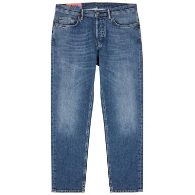 Shop Acne Studios River Cropped Skinny Jeans In Mid Blu