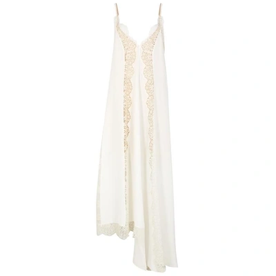 Shop Stella Mccartney Ivory Lace And Silk Dress