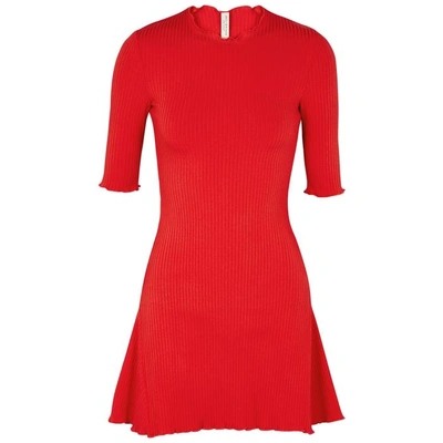 Shop Bec & Bridge Babes Club Red Stretch-knit Mini Dress