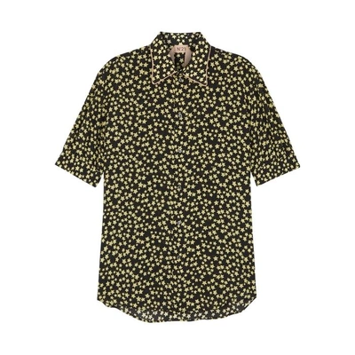 Shop N°21 Star-print Silk Chiffon Shirt In Multicoloured