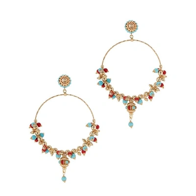 Shop Soru Jewellery Mega 24ct Gold Vermeil Hoop Earrings In Multicoloured