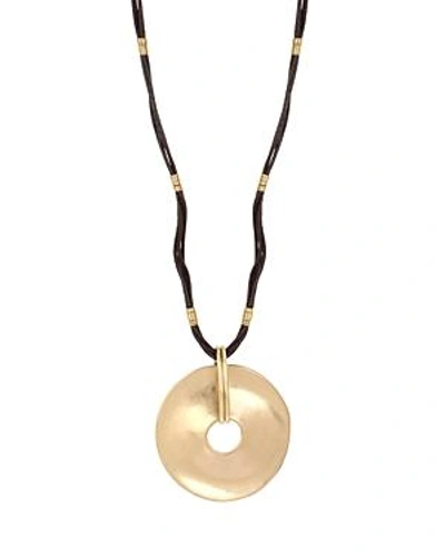 Shop Robert Lee Morris Soho Open Disc Pendant Necklace, 28 In Gold