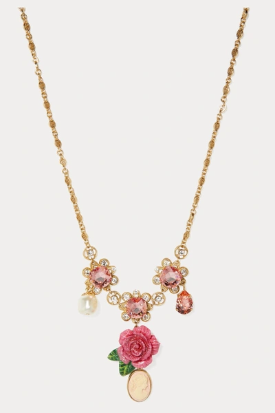 Shop Dolce & Gabbana Roses Necklace