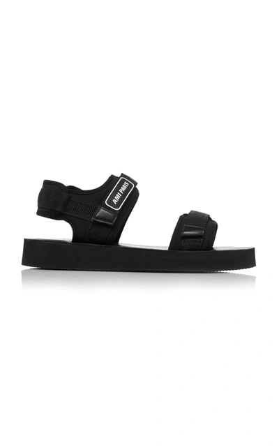 Shop Ami Alexandre Mattiussi Neoprene Sandal In Black