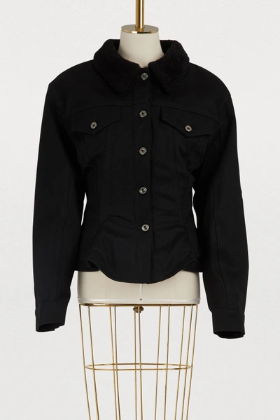 Shop Off-white Denim Jacket In Black
