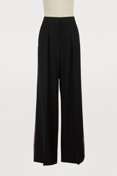 Shop Stella Mccartney Macie Wool Trousers In 1000 Black