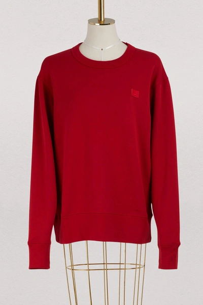 Shop Acne Studios Fairview Sweatshirt In Ruby Red