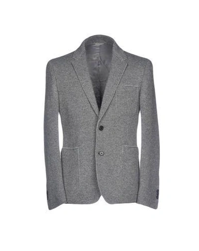 Shop Dondup Blazer In Light Grey