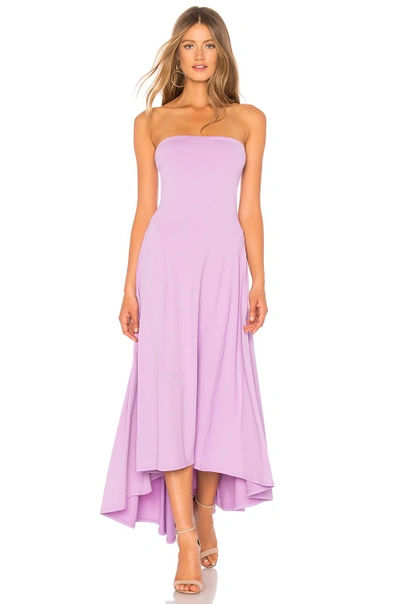 Shop Susana Monaco Strapless Hi Low Dress In Lavender. In Violet