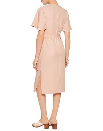 Shop Iris & Ink Woman Mini Dress Blush Size 6 Polyester, Elastane In Pink