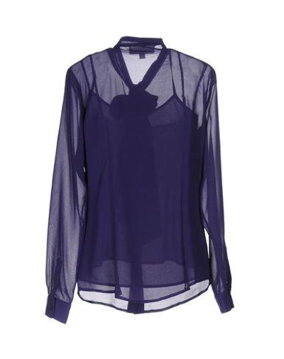 Shop Michael Michael Kors Shirts In Purple