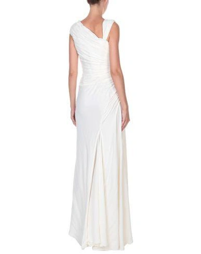 Shop Versace Long Dresses In Ivory