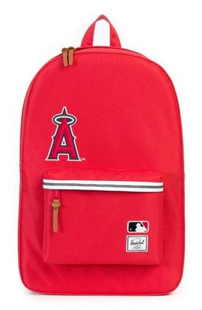 Shop Herschel Supply Co Heritage - Mlb American League Backpack - Red In Los Angeles Angels