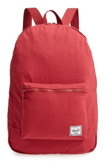 Shop Herschel Supply Co Cotton Casuals Daypack Backpack - Red In Brick Red