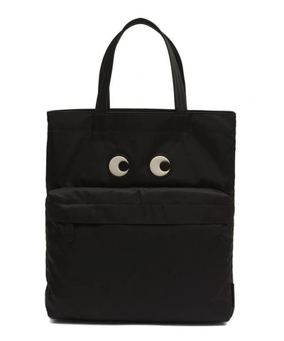 Shop Anya Hindmarch Eyes Tote Bag In Black