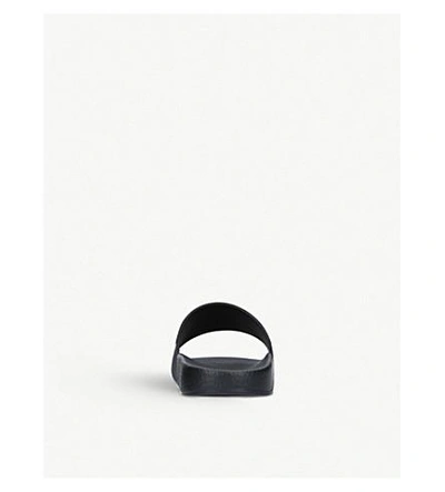 Shop Valentino Rubber Pool Sliders In Blk/white