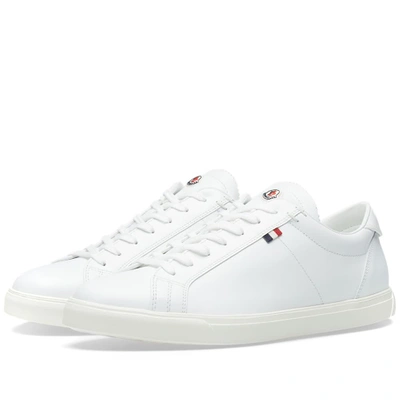 Shop Moncler La Monaco Tricolour Tab Sneaker In White