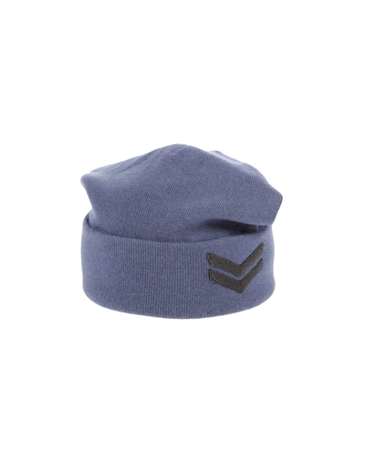 Shop Brunello Cucinelli Hats In Slate Blue
