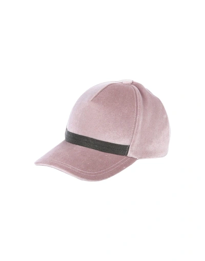 Shop Brunello Cucinelli Hat In Pastel Pink