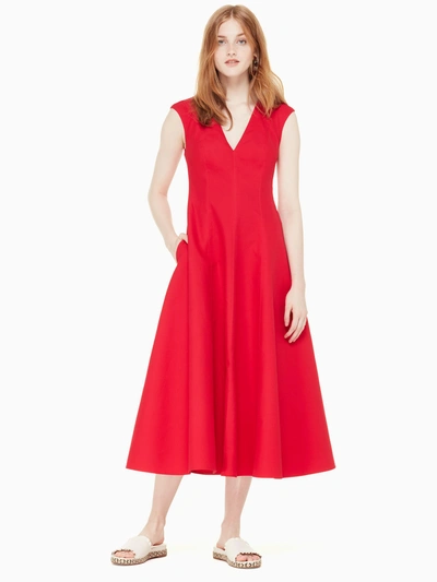 Shop Kate Spade Structured Midi Dress In Lingonberry