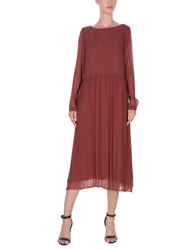 Shop American Vintage 3/4 Length Dress In Brown