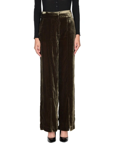Shop By Malene Birger Casual Pants In Military Green