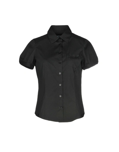Shop Moschino Cheap And Chic Solid Color Shirts & Blouses In Black